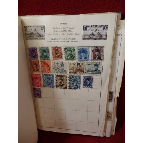 108 - VINTAGE STAMPS CONTAINED IN A STAMP ALBUM.