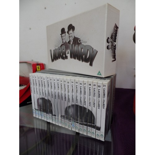 117 - LAUREL & HARDY. LARGE BOXED SET DVD COLLECTION. 21 X DVD'S.