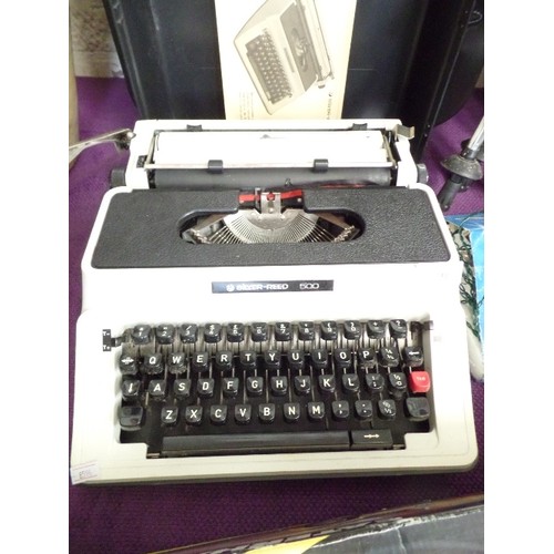 155 - SILVER-REED TYPEWRITER. PORTABLE WITH CARRY CASE. SILVER SEIKO LTD.