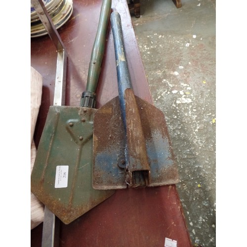 206 - 2 X FOLDING SHOVELS.