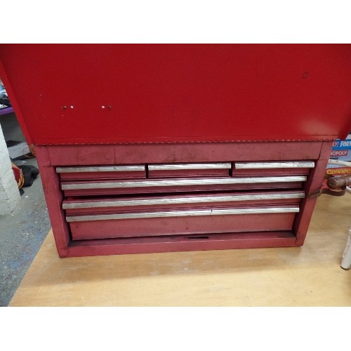 278 - AMERICAN PRO MECHANICS? TOOL CHEST. RED METAL. 6 X DRAWERS.