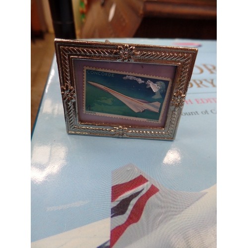 324 - CONCORDE. BRITISH AIRWAYS 'THE CONCORDE STORY' 6TH EDITION BY CHRISTOPHER ORLEBAR, ALSO A FRAMED CON... 