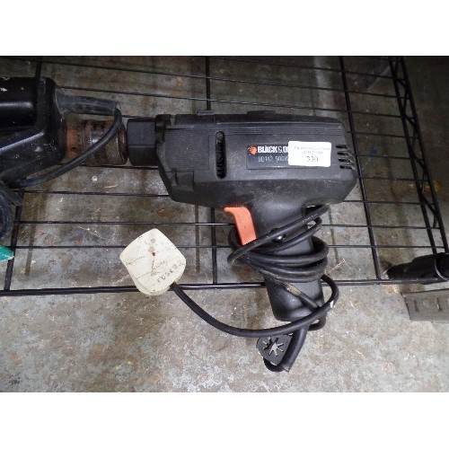 330 - BLACK AND DECKER TOOLS. SANDER BD18 OE, AND DRILL BD 142 BOTH WORKING