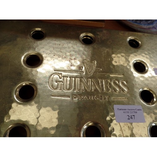 247 - 2 X BEER DRIP TRAYS. A GUINNESS AND A BANK'S.