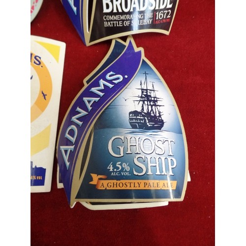 250 - 5 X ADNAMS BREWERY BEER TAP SIGNS. NEW.