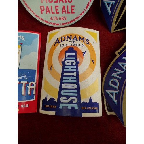 250 - 5 X ADNAMS BREWERY BEER TAP SIGNS. NEW.