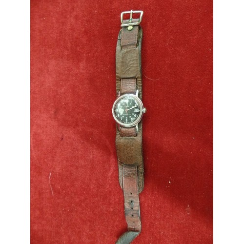 8 - VINTAGE TIMEX WATCH ON LEATHER STRAP