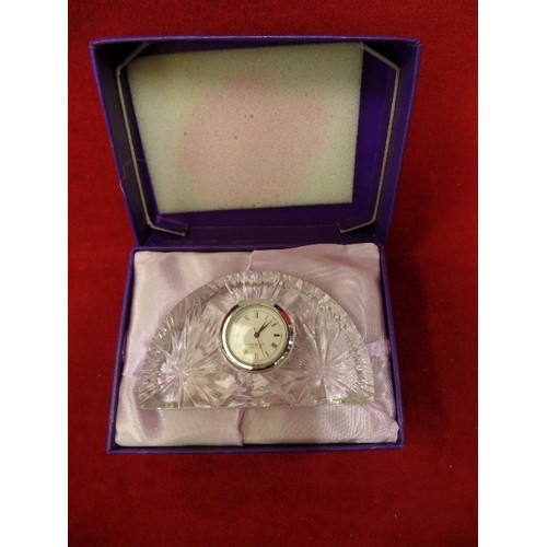 6 - EDINBURGH CRYSTAL CLOCK IN ORIGINAL BOX