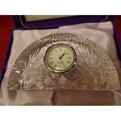 6 - EDINBURGH CRYSTAL CLOCK IN ORIGINAL BOX