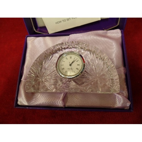 6 - EDINBURGH CRYSTAL CLOCK IN ORIGINAL BOX