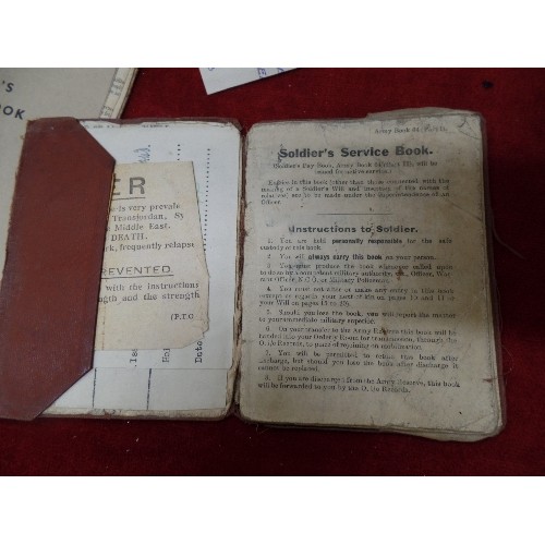 12 - QUANTITY OF EPHEMERA FOR ALBERT EMMINS  INCLUDING BIRTH CERTIFICATE, SOLDIERS RELEASE BOOK, SERVICE ... 