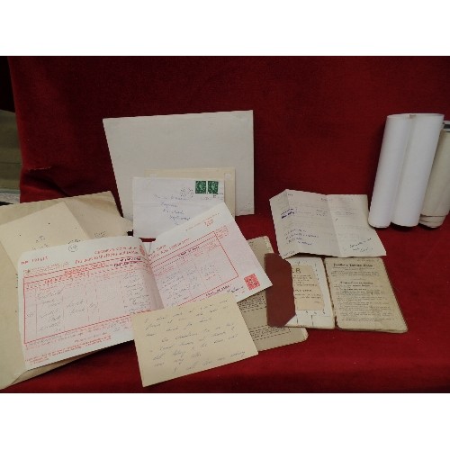 12 - QUANTITY OF EPHEMERA FOR ALBERT EMMINS  INCLUDING BIRTH CERTIFICATE, SOLDIERS RELEASE BOOK, SERVICE ... 