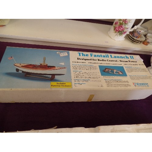 86 - THE FANTAIL LAUNCH II. ALL WOOD MODEL BOAT KIT. ORIGINAL BOX & INSTRUCTIONS.