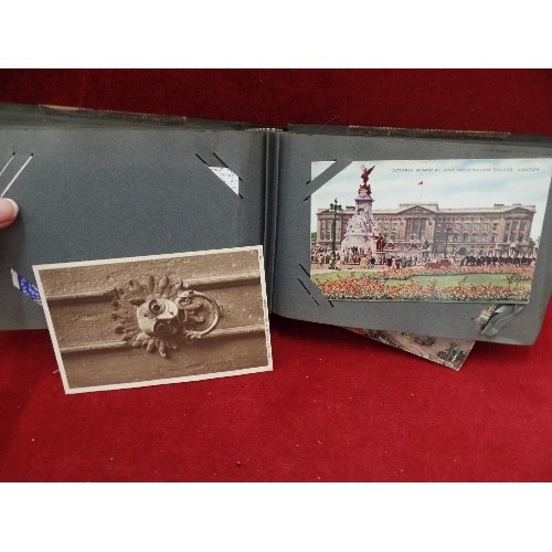 134 - VINTAGE POSTCARDS, CONTAINED IN AN ALBUM. MAINLY SOUVENIRS OF PLACES VISITED.