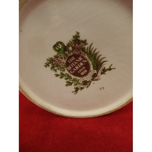 265 - ROYAL WORCESTER 'HERBS' FLAN DISH9WITH BOX], ALSO 2 X PORTMEIRION 'BOTANIC GARDEN' PLANTERS.