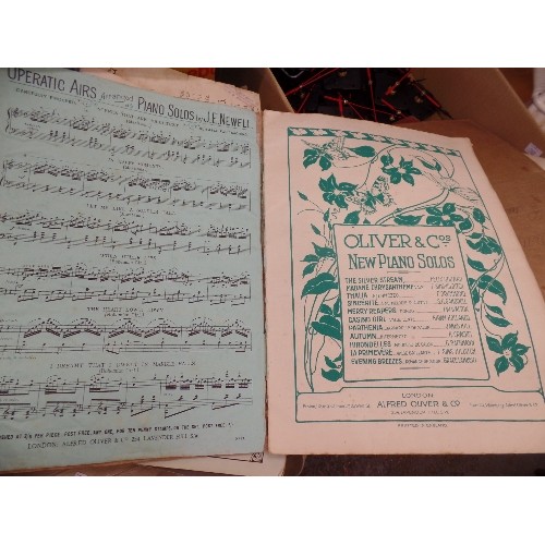 268 - QUANTITY OF VINTAGE MUSIC BOOKS, MUSIC SHEETS.