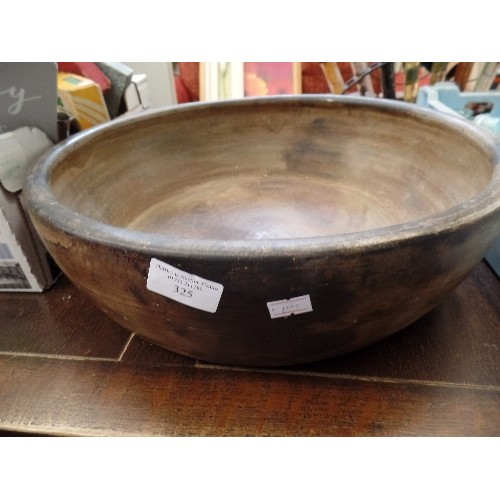 325 - LARGE RUSTIC BOWL. 40CM DIAM.