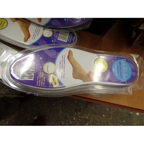 259 - 7 X PAIRS OF NEW/PACKAGED MEMORY FOAM INSOLES. AND HEEL CUSHIONS.