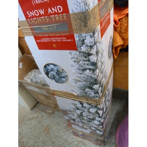 339 - 6FT PRE-LIT SNOW WHITE CHRISTMAS TREE. BOXED.