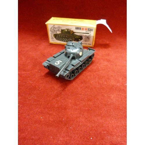 44 - VINTAGE AIRFIX HO-00 SCALE PATTON TANK. ORIGINAL BOX.