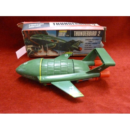 49 - VINTAGE THUNDERBIRD 2 FRICTION MOTOR. A JR 21 TOY. ORIGINAL BOX.