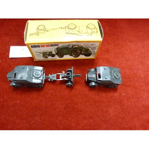 47 - VINTAGE AIRFIX HO-00 SCALE. FIELD GUN & TRACTOR. ORIGINAL BOX.