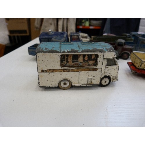 361A - 14 X VINTAGE DINKY AND CORGI DIE-CAST VEHICLES. INC DINKY 237 MERCEDES BENZ, 180 PACKARD CLIPPER, CO... 