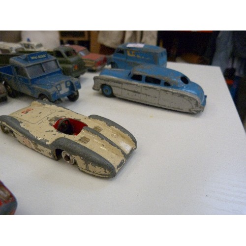 361A - 14 X VINTAGE DINKY AND CORGI DIE-CAST VEHICLES. INC DINKY 237 MERCEDES BENZ, 180 PACKARD CLIPPER, CO... 