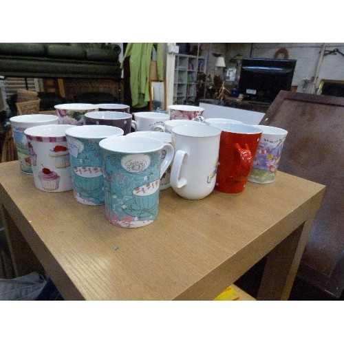 401 - 16 X CHINA DRINKING MUGS.