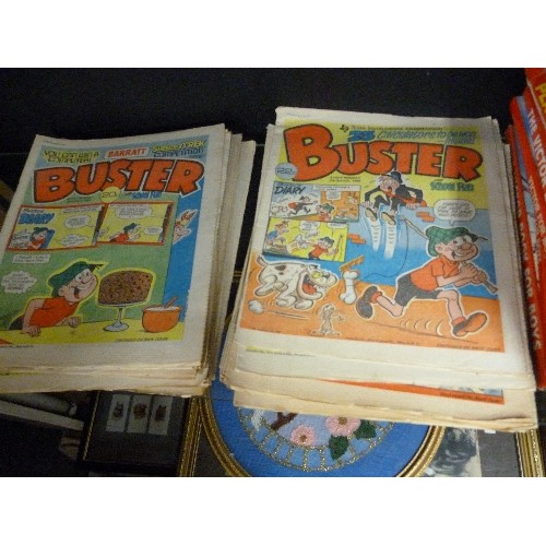 177 - QUANTITY OF VINTAGE BUSTER COMICS AND OTHER ANNUALS INCLUDING DANDY, THE VICTOR BOOK FOR BOYS, PLAYH... 