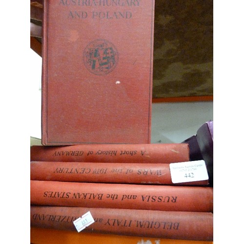 442 - 5 VINTAGE BOOKS - A SHORT HISTORY OF GERMANY, AUSTRIA-HUNGARY AND POLAND, RUSSIA AND THE BALKLAND ST... 