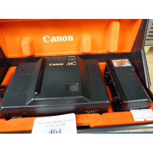 464 - CANON MC CAMERA AND FLASH ATTACHMENT IN ORIGINAL CASE