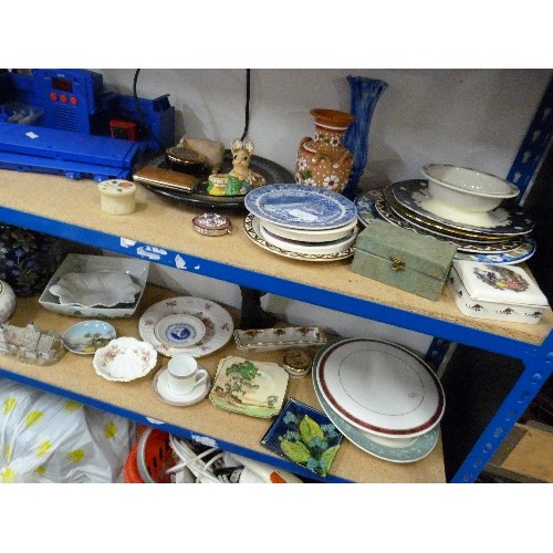 467 - WEDGEWOOD ANGELA ROSE BOWL, LIMOGES CUP AND SAUCER, PAIR OF VINTAGE ROYAL DOULTON SIDE PLATES, ETC