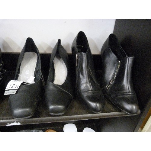 470 - BRUNO MAGLI SIZE 7 LADIES SHOES, SOLE REVIVER SIZE 5 , GEORGE ULTRA COMFORT SIZE 5 AND F &F BOOTS SI... 