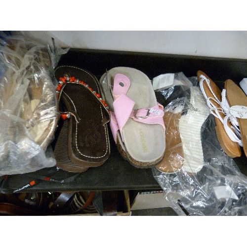 471 - 6 PAIRS OF  NEW AND TAGGED FLIP FLOPS - ATMOSPHERE, SANDROCKS ETC SIZES 5 AND 6