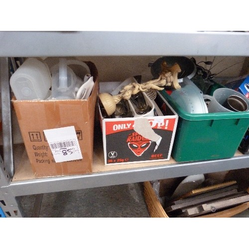 562 - 3 BOXES OF KITCHENWARES - CUTLERY, CONTAINERS, PYREX ETC