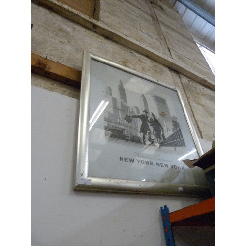 440 - FRAMED AND GLAZED NORMAN PARKINSON NEW YORK NEW YORK BLACK AND WHITE PRINT