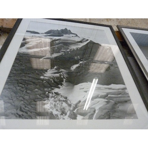 462 - 2 FRAMED AND GLAZED BLACK AND WHITE MOUNTAIN PHOTOGRAPHS