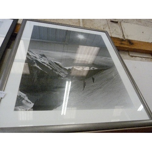 462 - 2 FRAMED AND GLAZED BLACK AND WHITE MOUNTAIN PHOTOGRAPHS