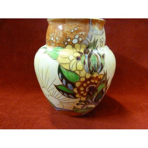 83 - ART DECO ROYAL WINTON HAND-PAINTED LUSTRE VASE. SMALL BRUISE TO GILT ON THE RIM.