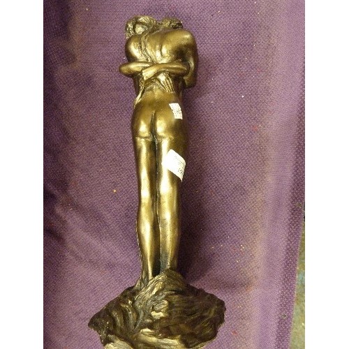 100 - EMBRACING NUDES IN BRONZE FINISH. FROM AN ORIGINAL BY FRITH SCULPTURE. UK.