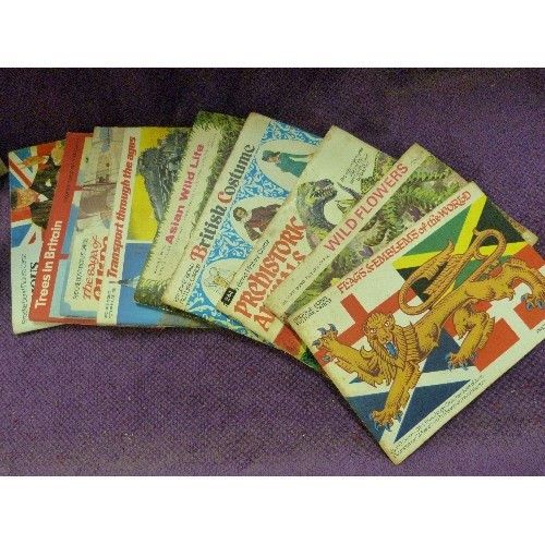 101 - 9 X VINTAGE BROOKE BOND ALBUMS FULL OF CARDS. ALSO LOOSE JOHN PLAYER CARDS, AND LOOSE DOMINO FILTER ... 