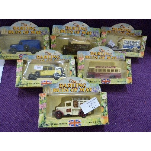 115 - LLEDO COLLECTORS DIE-CAST VEHICLES X 6. 'DARLING BUDS OF MAY' BOXED.