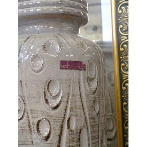 143 - LARGE WEST GERMAN SCHEURICH STUDIO POTTERY VASE. 288-40. STICKER STILL VISIBLE. 40CM H.