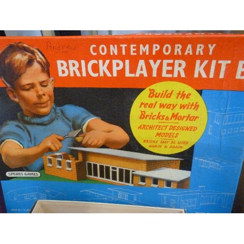 146 - VINTAGE GAME. CONTEMPORARY BRICKPLAYER KIT.B, IN ORIGINAL BOX. THE BRICKS ARE IN A SEPARATE BOX.