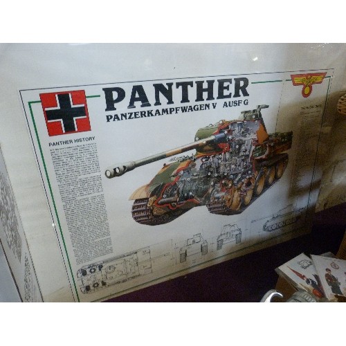 168 - POSTER. PANTHER TANK TECHNICAL DATA.  PANZERKAMPFWAGEN V. AUSF.G. [IN PERSPEX FRAME]