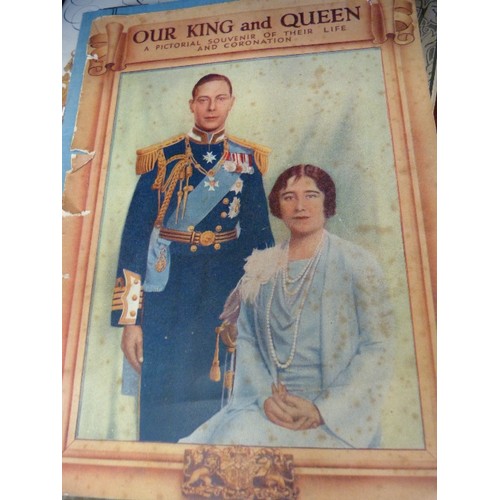 379 - VINTAGE ROYAL COMMEMORATIVE BOOKLETS. KING GEORGE VI AND QUEEN ELIZABETH, CORONATION PAGEANT PROGRAM... 