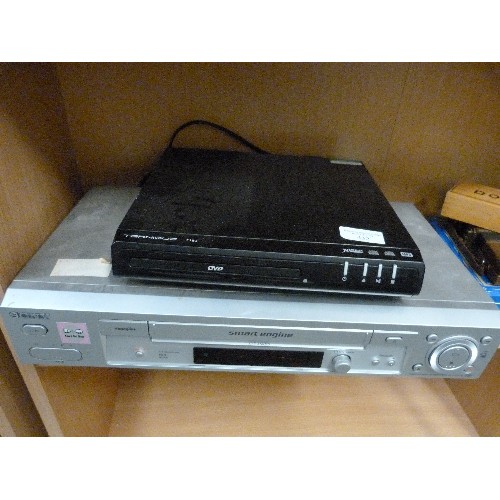 TEKNIQUE T180 DVD PLAYER, AND SONY SLV-SE830 SMART ENGINE VHS PLAYER