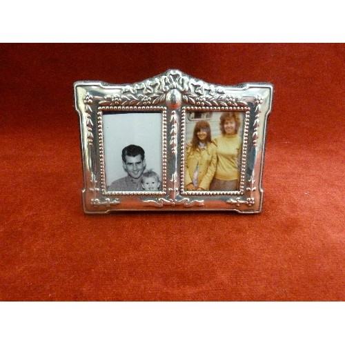 14 - STERLING SILVER DOUBLE PHOTOGRAPH FRAME - SHEFFIELD 1996