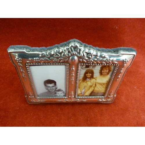 14 - STERLING SILVER DOUBLE PHOTOGRAPH FRAME - SHEFFIELD 1996